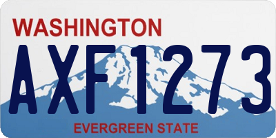 WA license plate AXF1273