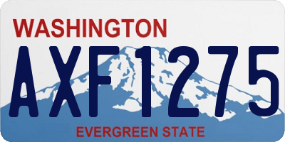 WA license plate AXF1275