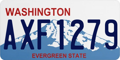 WA license plate AXF1279