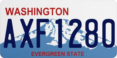 WA license plate AXF1280