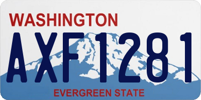 WA license plate AXF1281