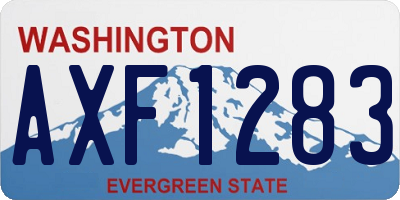 WA license plate AXF1283