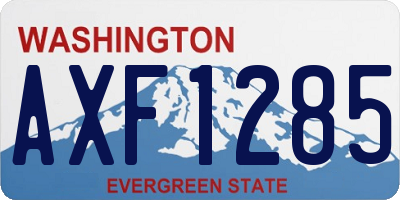 WA license plate AXF1285