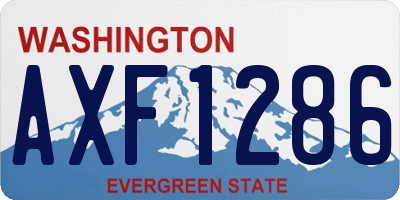 WA license plate AXF1286