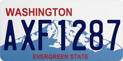 WA license plate AXF1287