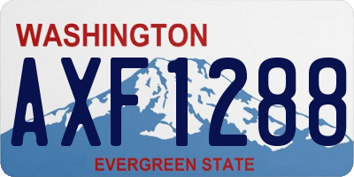WA license plate AXF1288