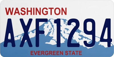 WA license plate AXF1294