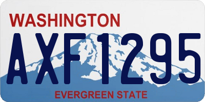 WA license plate AXF1295