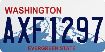 WA license plate AXF1297
