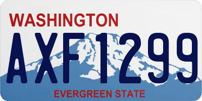 WA license plate AXF1299