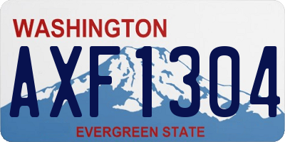 WA license plate AXF1304
