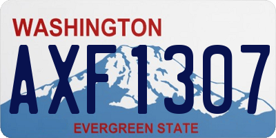 WA license plate AXF1307
