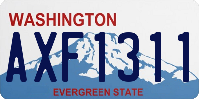 WA license plate AXF1311