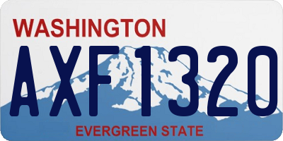 WA license plate AXF1320