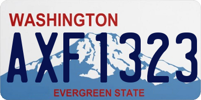 WA license plate AXF1323