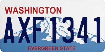 WA license plate AXF1341