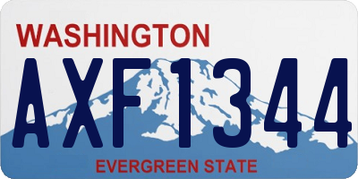 WA license plate AXF1344