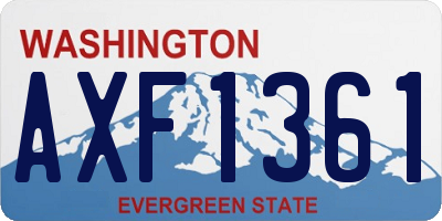 WA license plate AXF1361