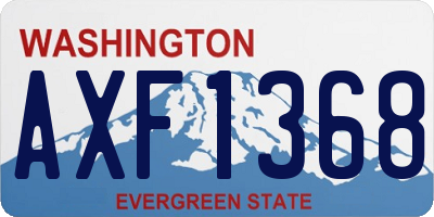 WA license plate AXF1368