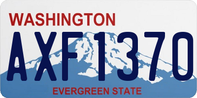 WA license plate AXF1370