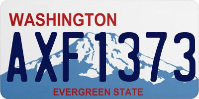 WA license plate AXF1373