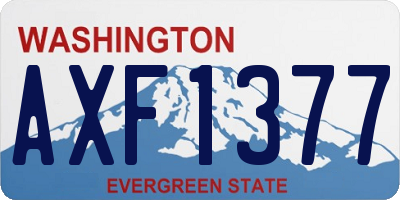 WA license plate AXF1377