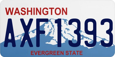 WA license plate AXF1393