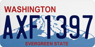 WA license plate AXF1397