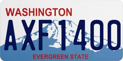WA license plate AXF1400