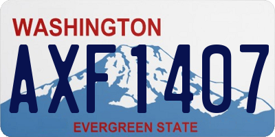 WA license plate AXF1407