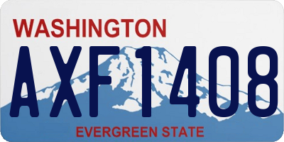 WA license plate AXF1408
