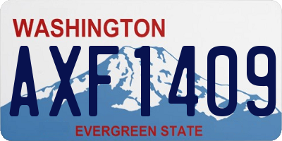 WA license plate AXF1409