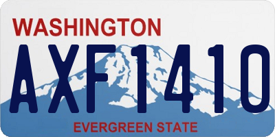 WA license plate AXF1410
