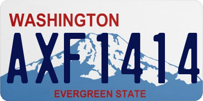 WA license plate AXF1414
