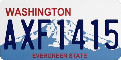 WA license plate AXF1415