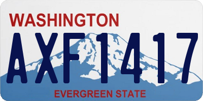 WA license plate AXF1417