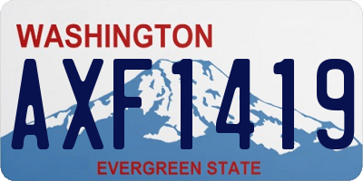 WA license plate AXF1419