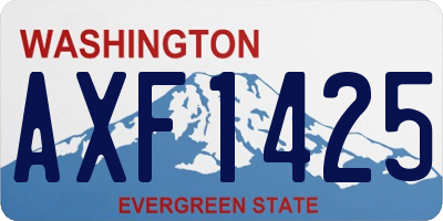WA license plate AXF1425