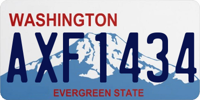 WA license plate AXF1434