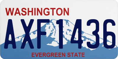 WA license plate AXF1436