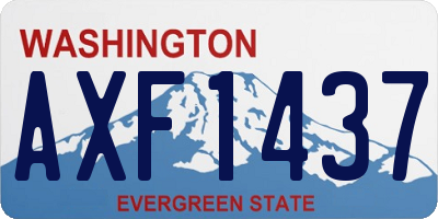 WA license plate AXF1437