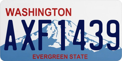 WA license plate AXF1439