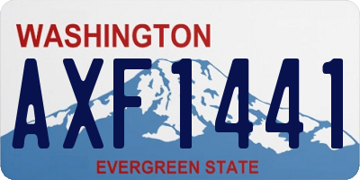 WA license plate AXF1441