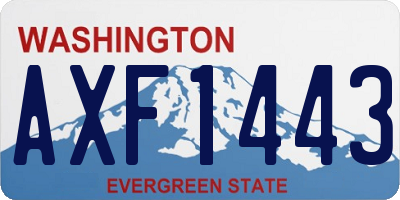 WA license plate AXF1443