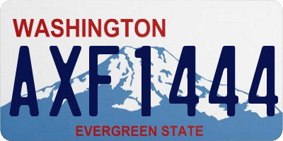 WA license plate AXF1444