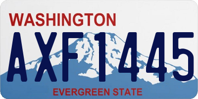WA license plate AXF1445