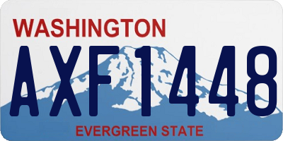 WA license plate AXF1448