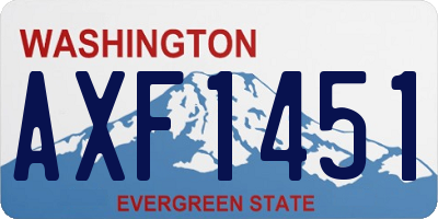 WA license plate AXF1451
