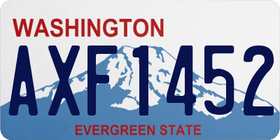 WA license plate AXF1452