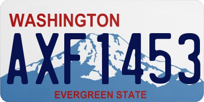WA license plate AXF1453